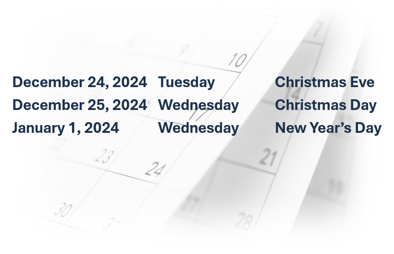 Holiday Closures